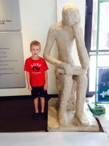 Bodhi gets deep before hitting the playground.