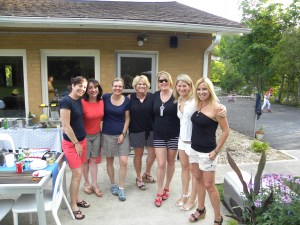 Becky with many of her closest female friends