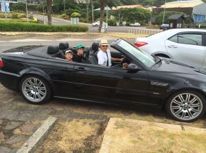 Bodhi & Griff try to look cool while Dad tries not to look old, bald and fat.