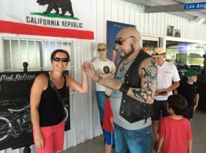 Over the years I have grown accustomed to leather-clad bikers hitting on my wife. This one was extra polite.