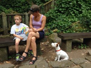 While we rested at the Juansi Waterfall, we had snacks and Jake decided he needed some food too so he tried his best to beg for chips (crisps for our UK readers).